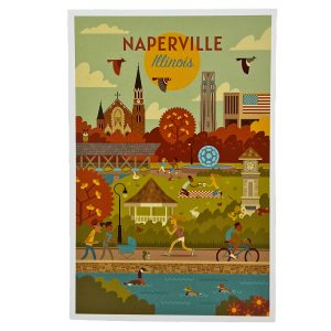 Naperville Postcard. Photo of the postcard.