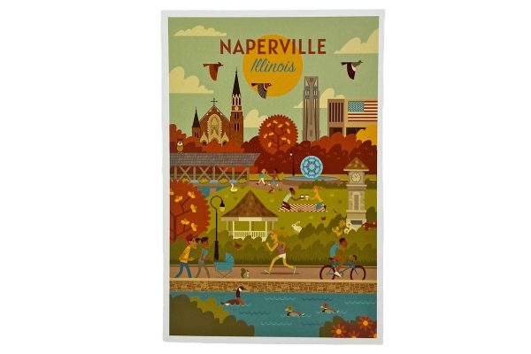 Naperville Postcard. Photo of the postcard.